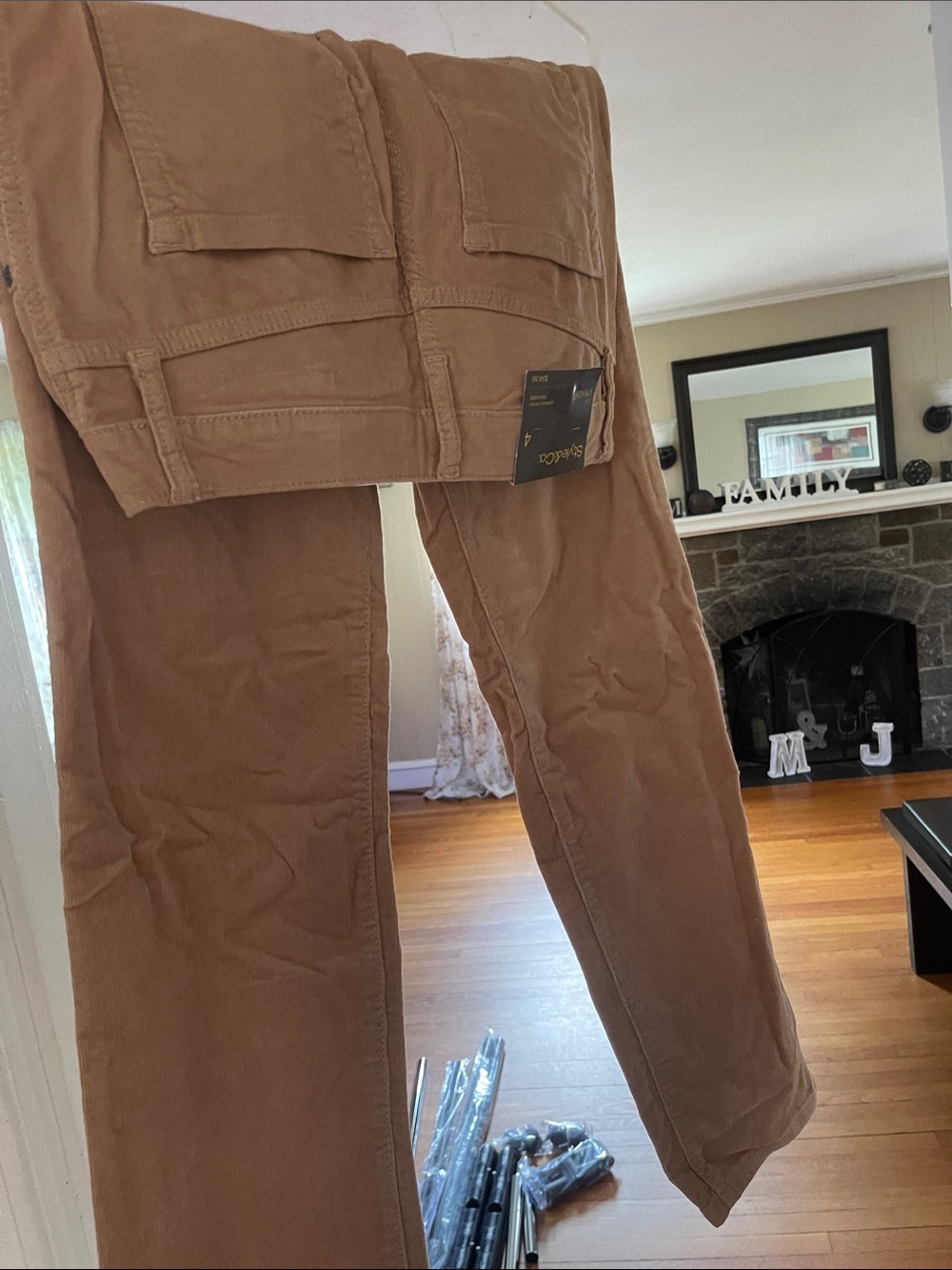 Style & Co. Corduroy Cargo Pants in Warm Brown